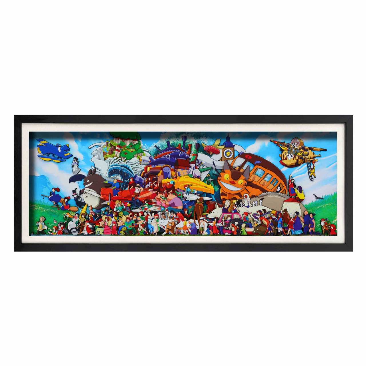 3D Paper Art Frame - Miyazaki's World #4