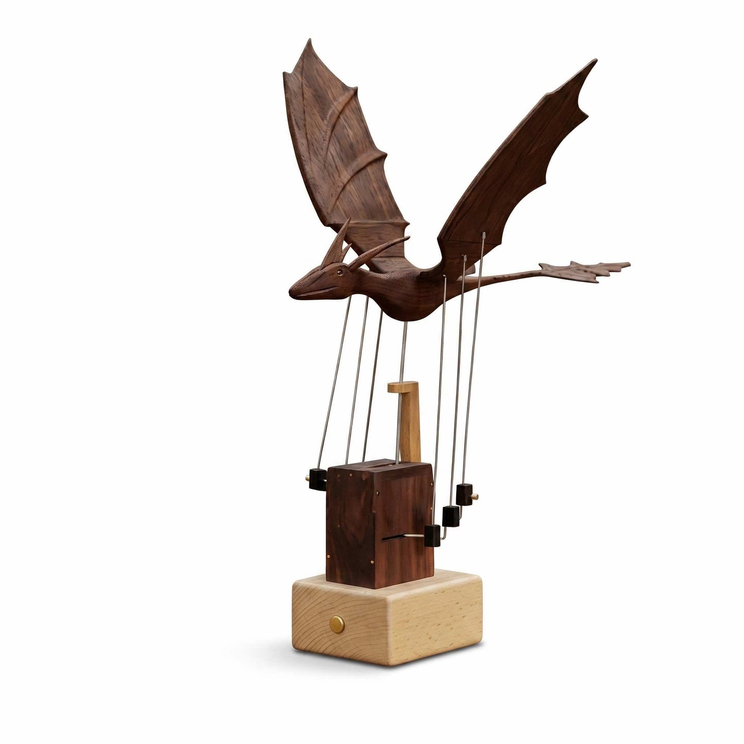 Handcrafted Wooden Dragon Automaton