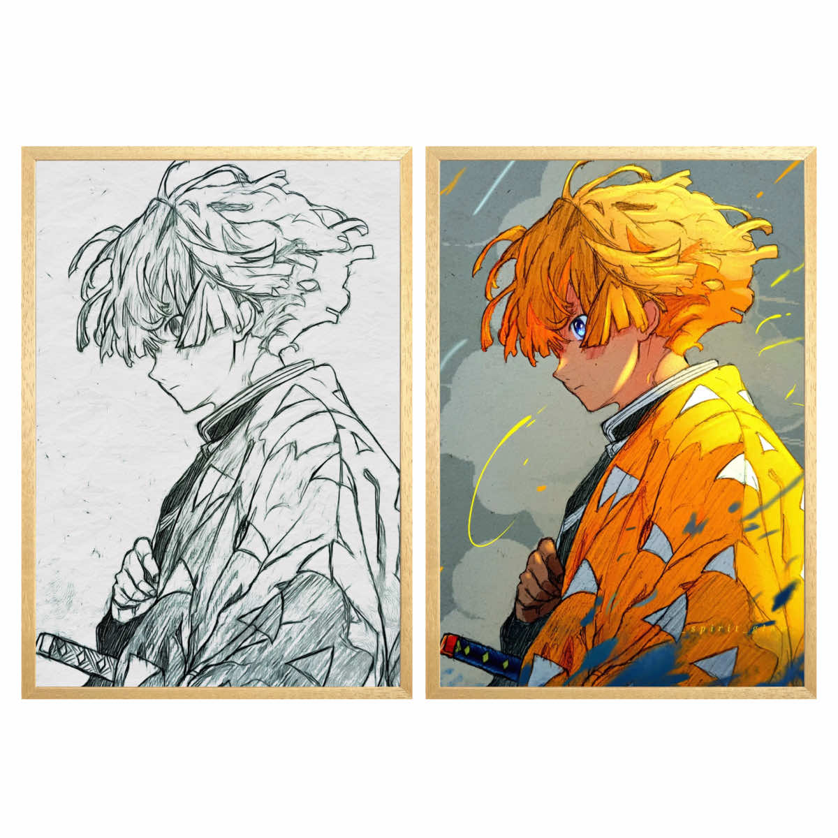 GlowFrame: Glow Art Series - Zenitsu - eulique shop