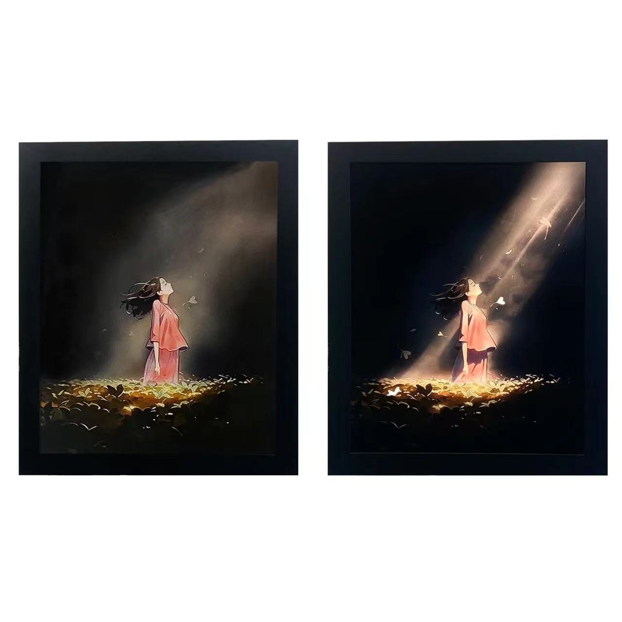 GlowFrame - Hope: Embrace Warm Glow in Solid Wood - eulique shop