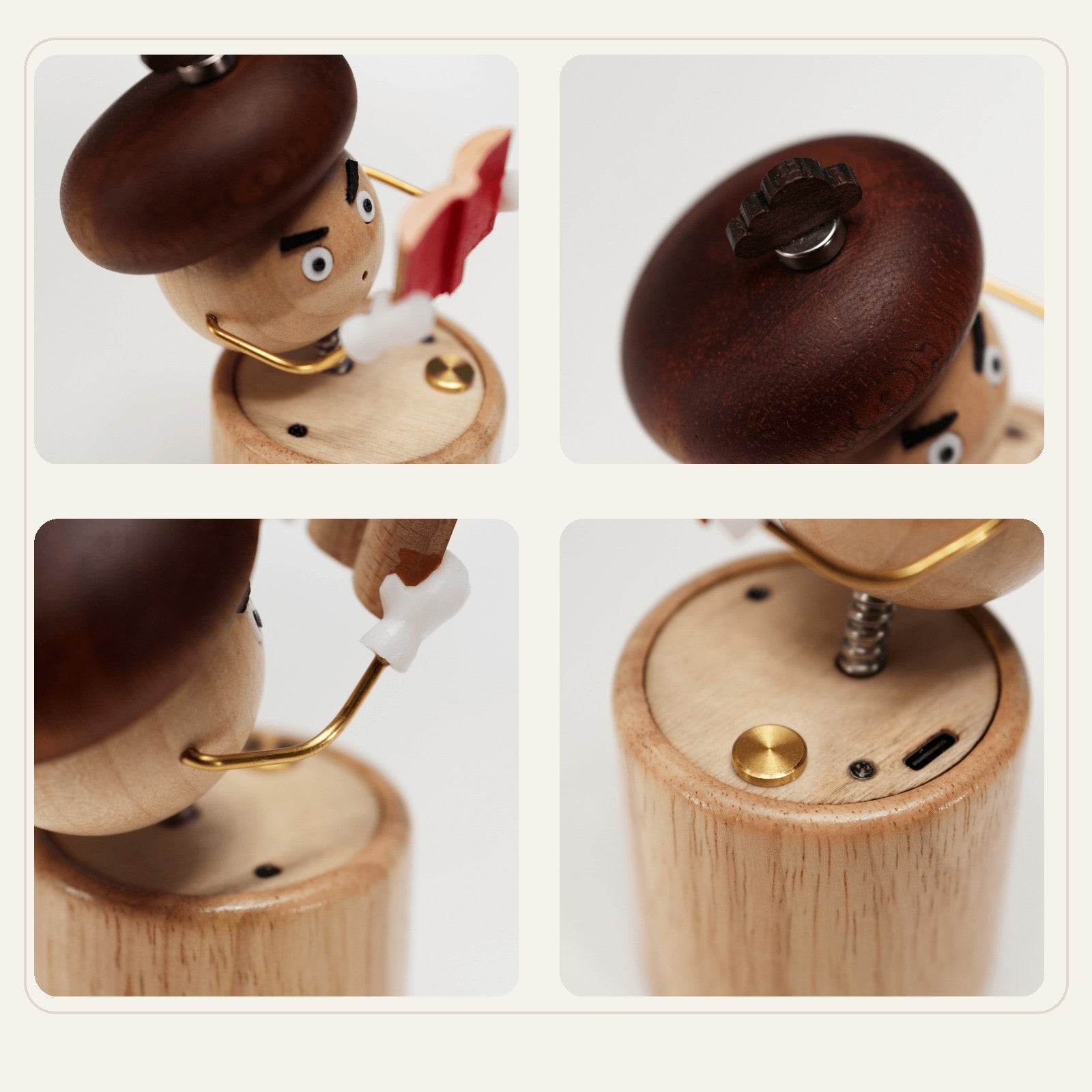 Wooden Mushroom Automaton