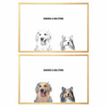 Custom Modern Pet Portrait GlowFrame - 2 Pets - eulique shop
