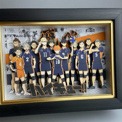 3D Paper Art Frame - Haikyu!! #1