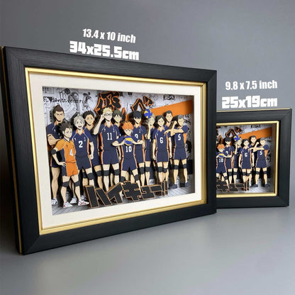 3D Paper Art Frame - Haikyu!! #1