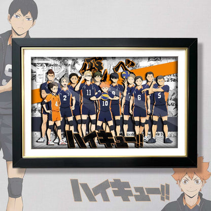 3D Paper Art Frame - Haikyu!! #1