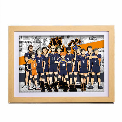 3D Paper Art Frame - Haikyu!! #1