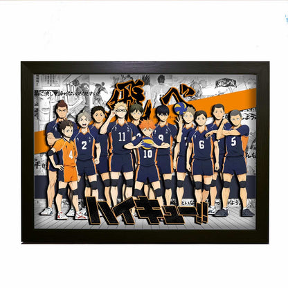 3D Paper Art Frame - Haikyu!! #1