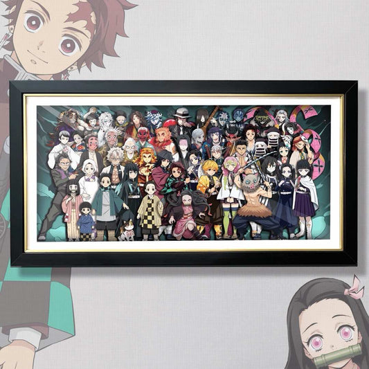 3D Paper Art Frame - Demon Slayer #1