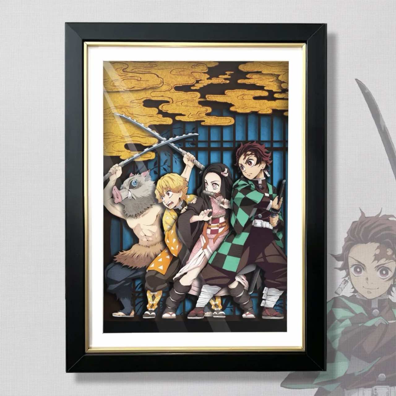 3D Paper Art Frame - Demon Slayer #2