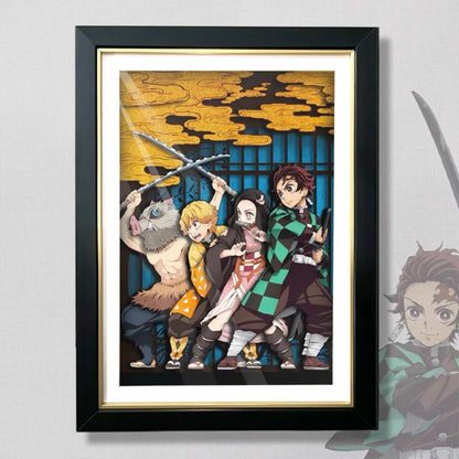 3D Paper Art Frame - Demon Slayer #2