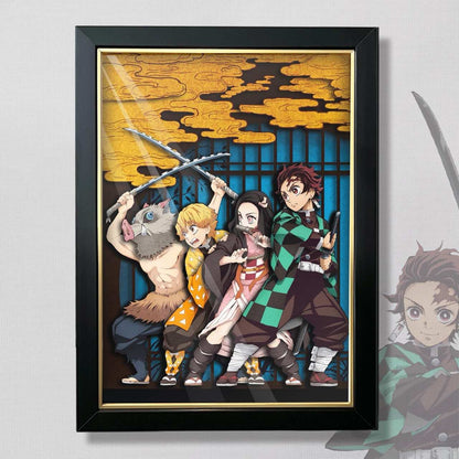 3D Paper Art Frame - Demon Slayer #2