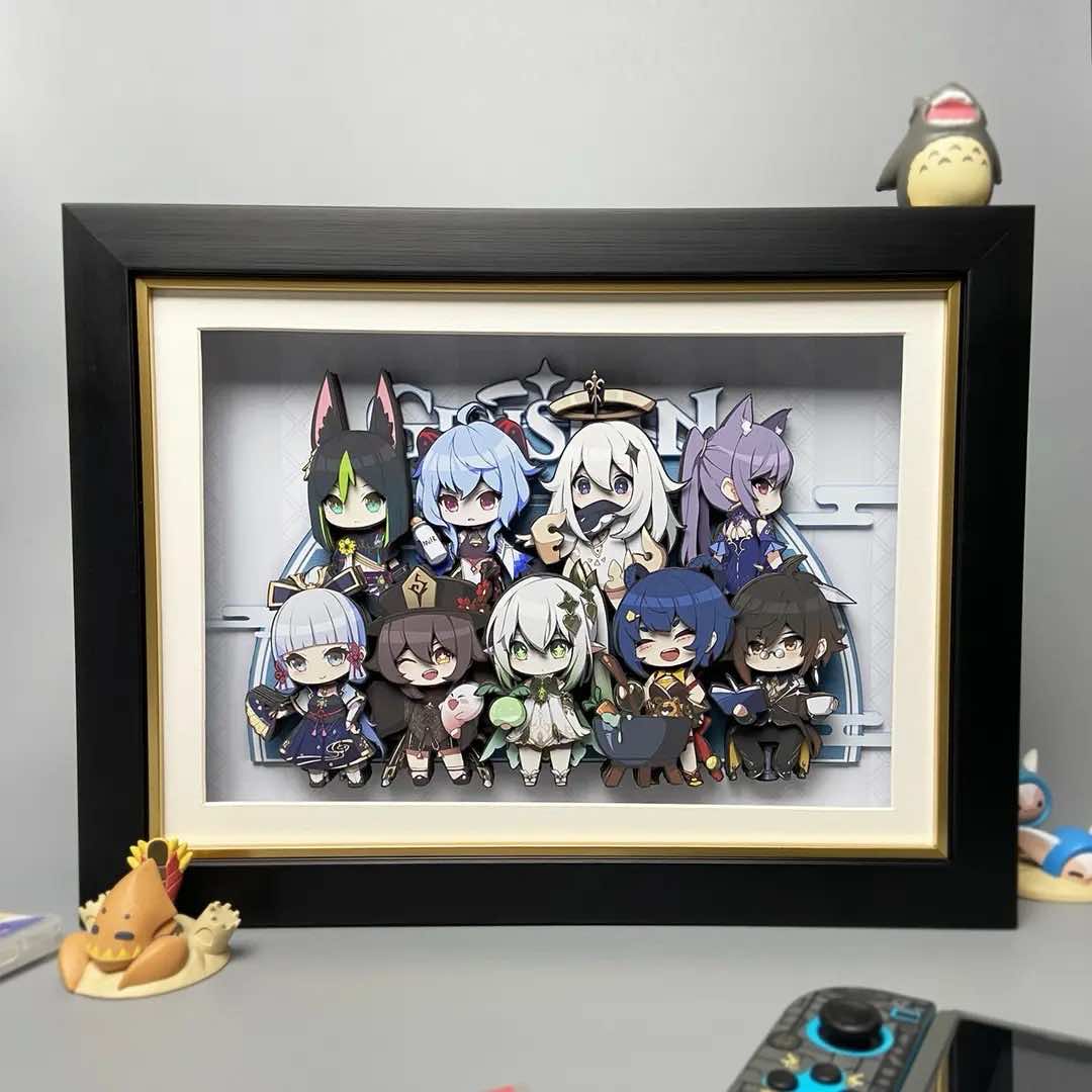 3D Paper Art Frame - Genshin Impact #1