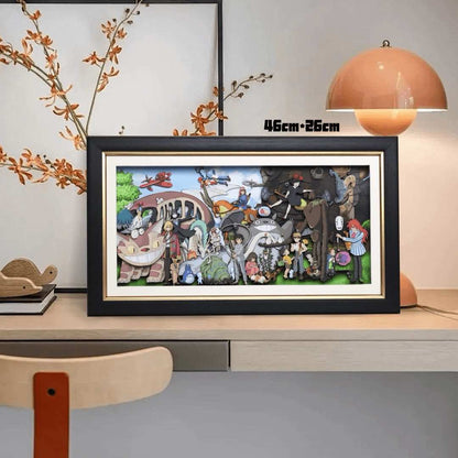 3D Paper Art Frame - Miyazaki's World - eulique shop