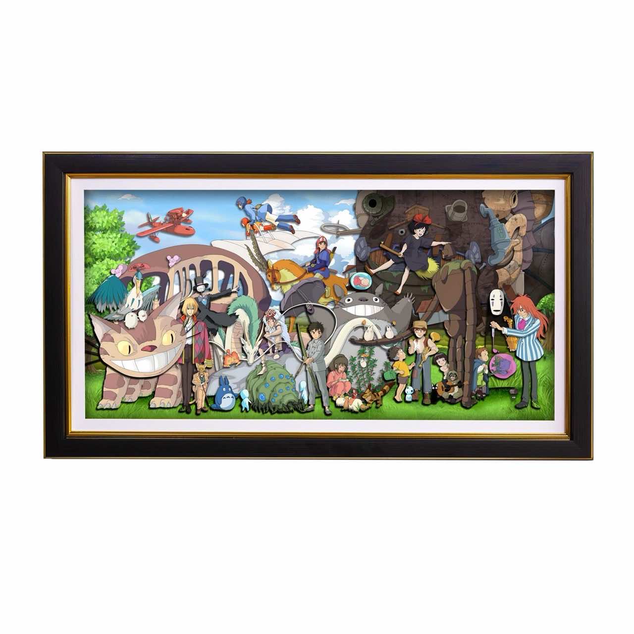 3D Paper Art Frame - Miyazaki's World