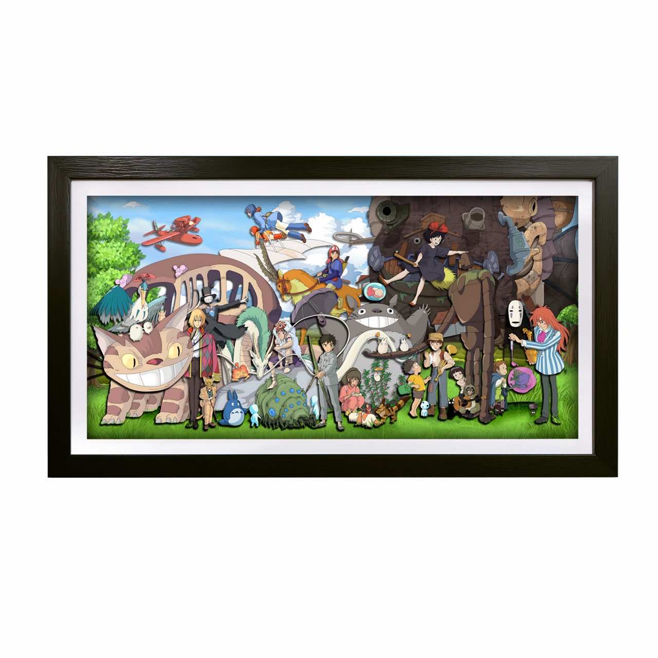 3D Paper Art Frame - Miyazaki's World