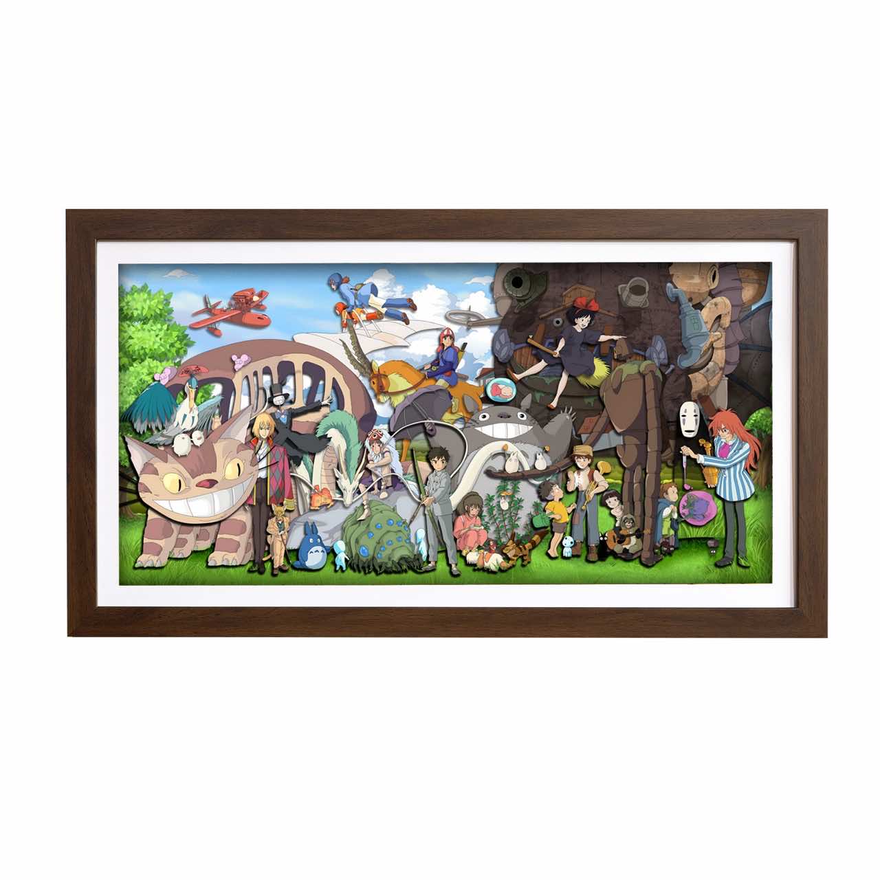 3D Paper Art Frame - Miyazaki's World