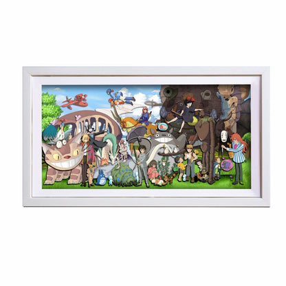 3D Paper Art Frame - Miyazaki's World - eulique shop