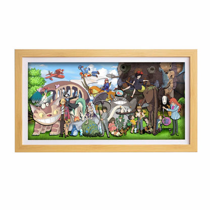 3D Paper Art Frame - Miyazaki's World - eulique shop