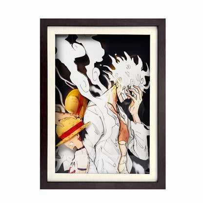 3D Paper Art Frame - Luffy #6