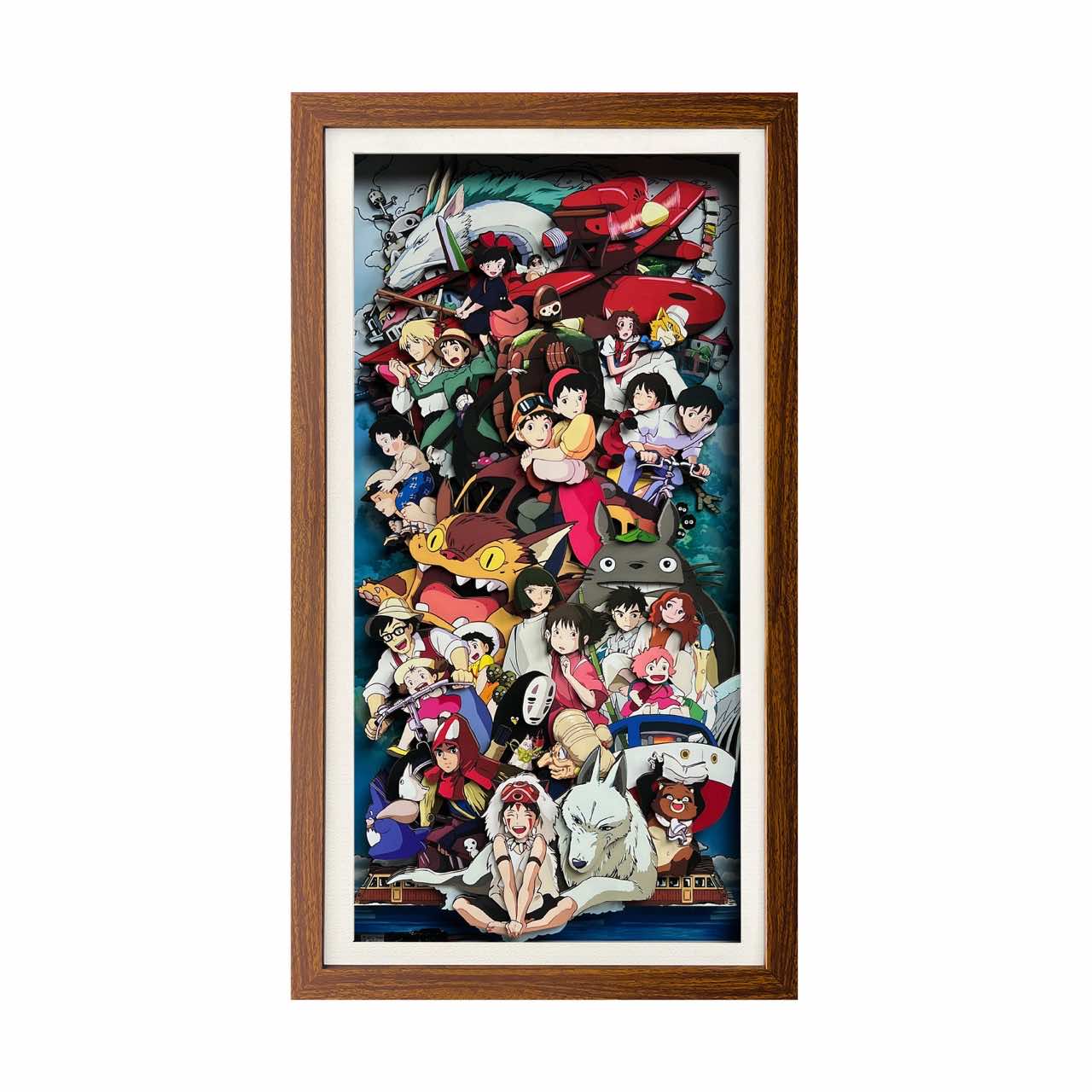 3D Paper Art Frame - Miyazaki's World #2