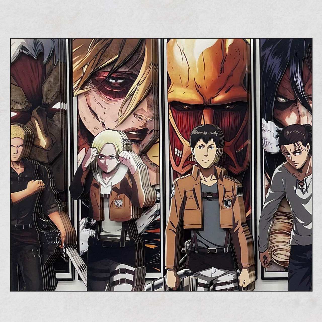 3D Paper Art Frame - Attack on Titan