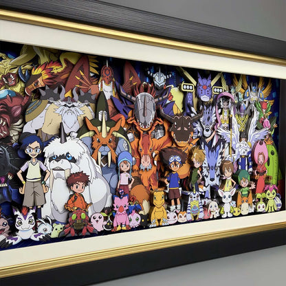 3D Paper Art Frame - Digimon #1