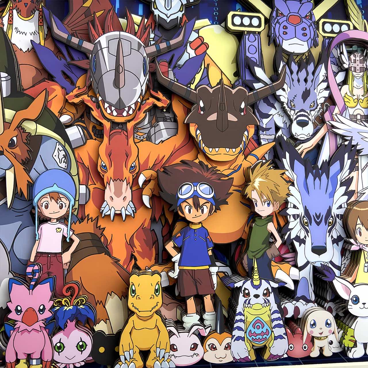 3D Paper Art Frame - Digimon #1