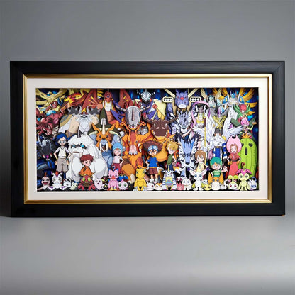 3D Paper Art Frame - Digimon #1