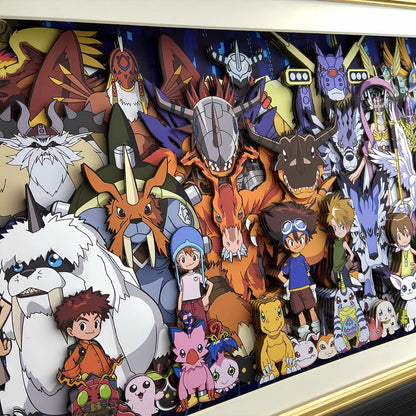 3D Paper Art Frame - Digimon #1