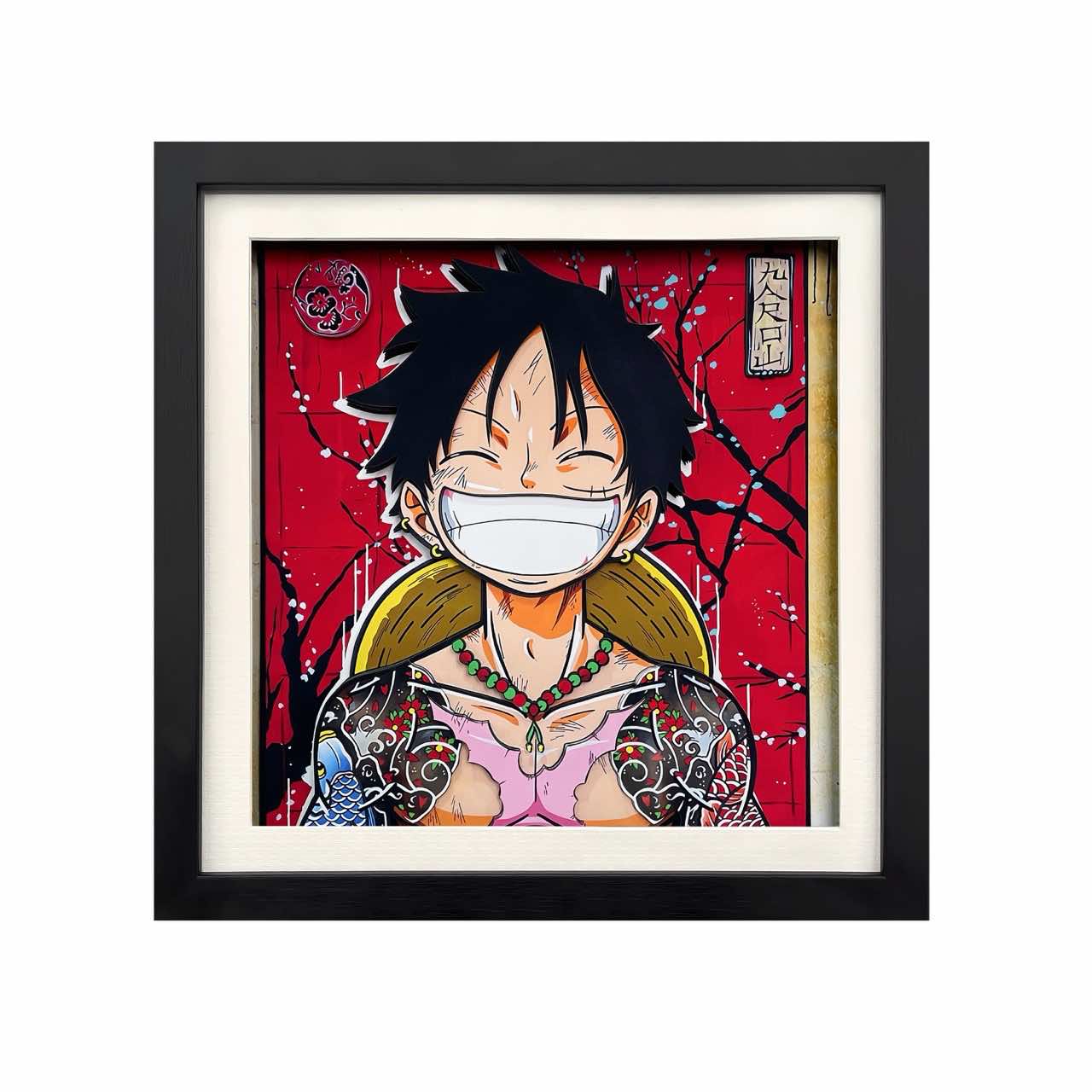 3D Paper Art Frame - Luffy