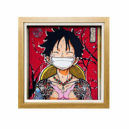 3D Paper Art Frame - Luffy