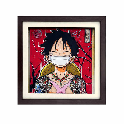 3D Paper Art Frame - Luffy