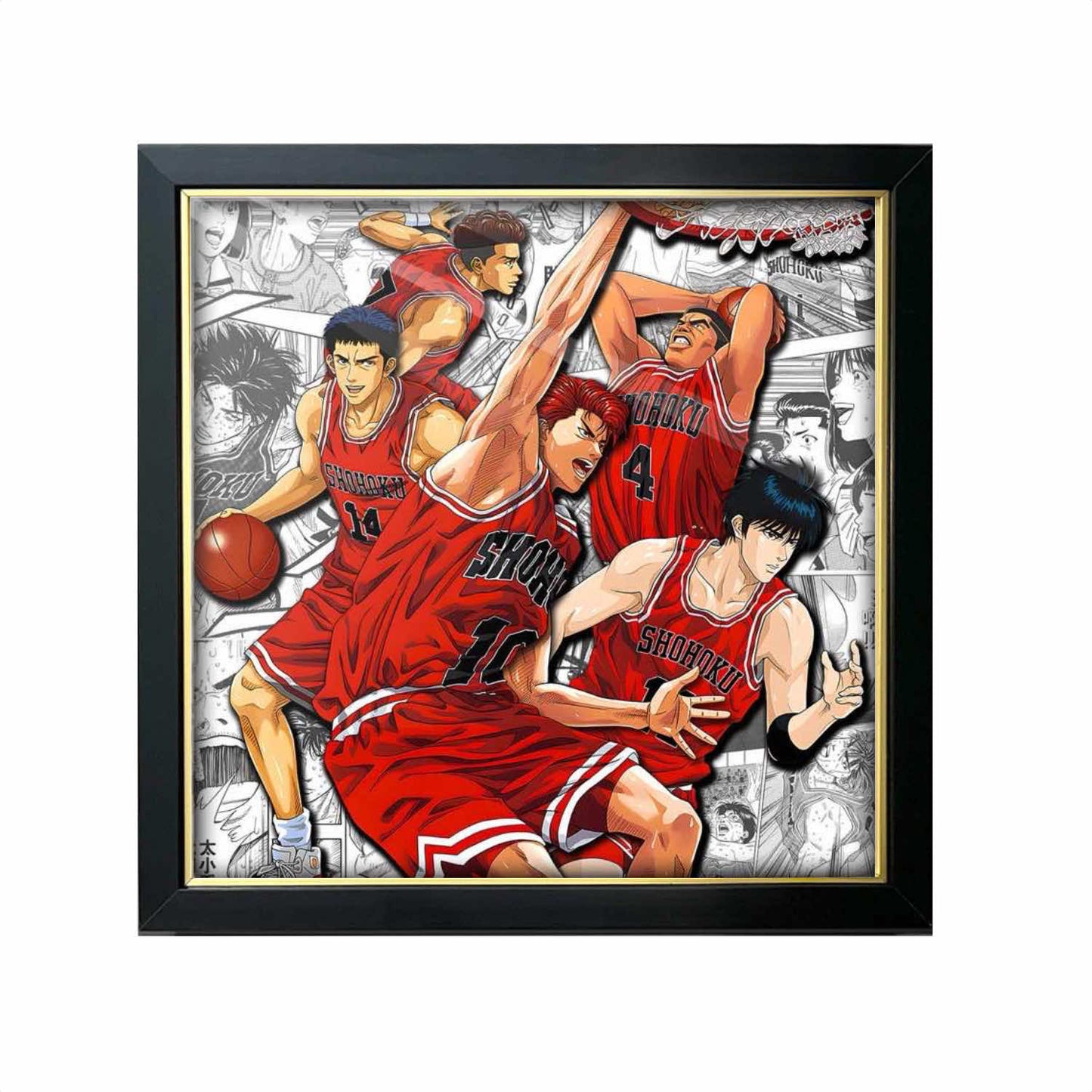 3D Paper Art Frame - Slam Dunk #2