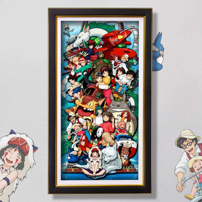 3D Paper Art Frame - Miyazaki's World #2 - eulique shop