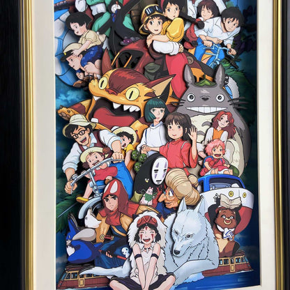 3D Paper Art Frame - Miyazaki's World #2 - eulique shop