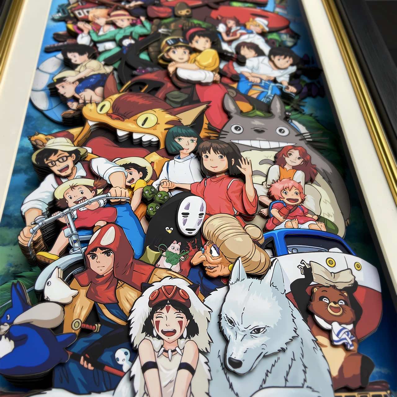 3D Paper Art Frame - Miyazaki's World #2 - eulique shop