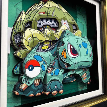 3D Paper Art Frame - Bulbasaur