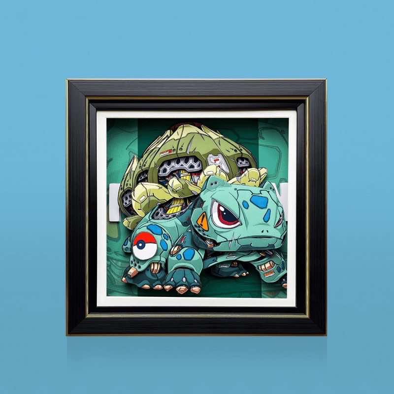 3D Paper Art Frame - Bulbasaur