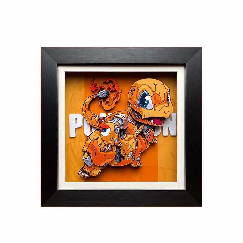 3D Paper Art Frame - Charmander - eulique shop