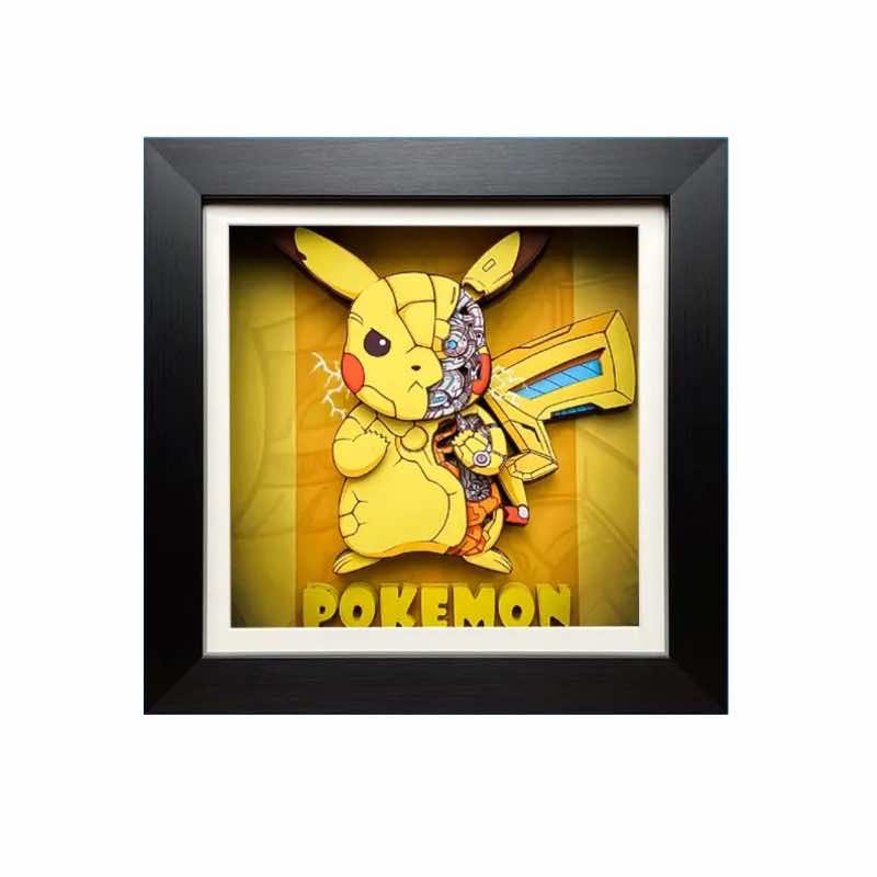 3D Paper Art Frame - Pikachu #1 - eulique shop