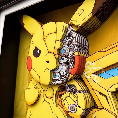 3D Paper Art Frame - Pikachu #1 - eulique shop