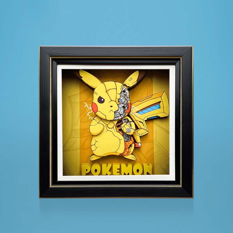 3D Paper Art Frame - Pikachu #1 - eulique shop