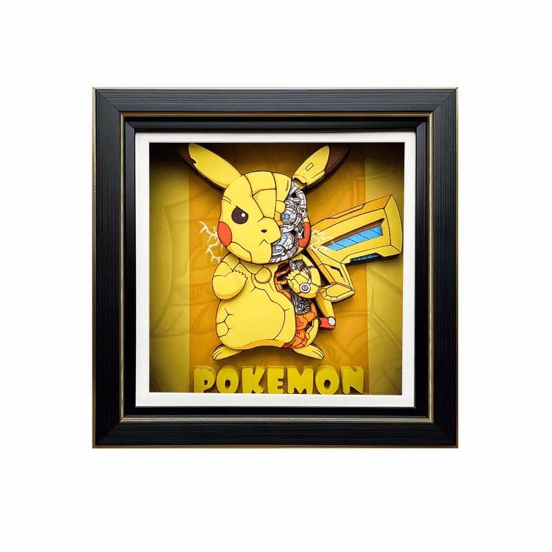 3D Paper Art Frame - Pikachu #1 - eulique shop