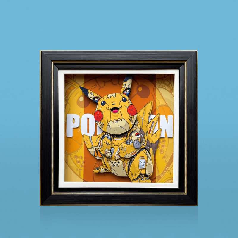 3D Paper Art Frame - Pikachu #2 - eulique shop