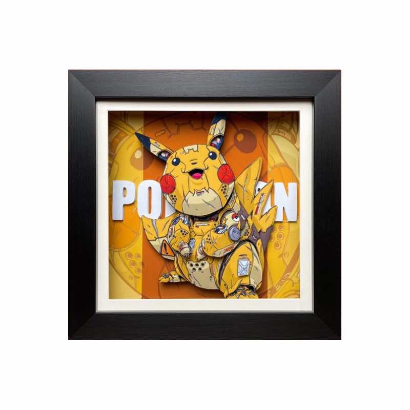 3D Paper Art Frame - Pikachu #2 - eulique shop