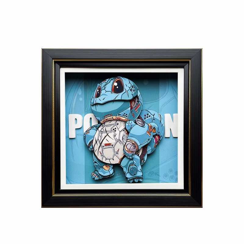 3D Paper Art Frame - Squirtle #1 - eulique shop