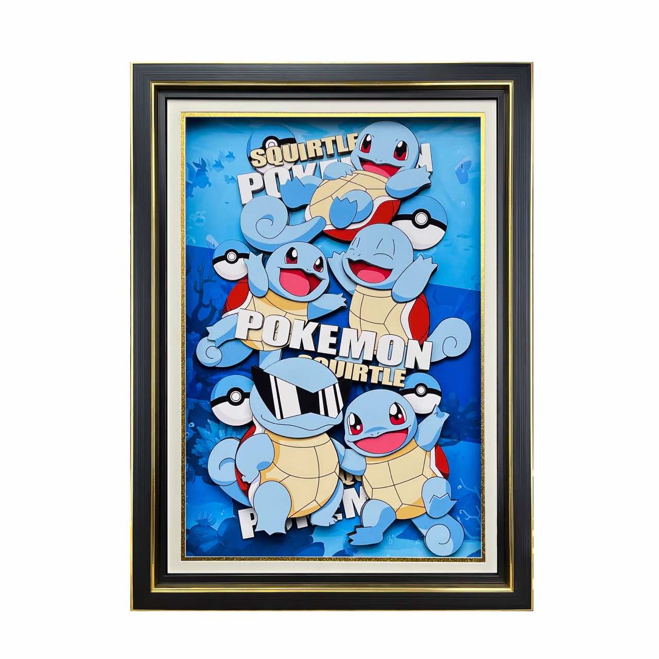 3D Paper Art Frame - Squirtle #2 - eulique shop