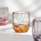 Colored Crystal Whiskey Glass – Hand-Cut Old Fashioned Tumbler