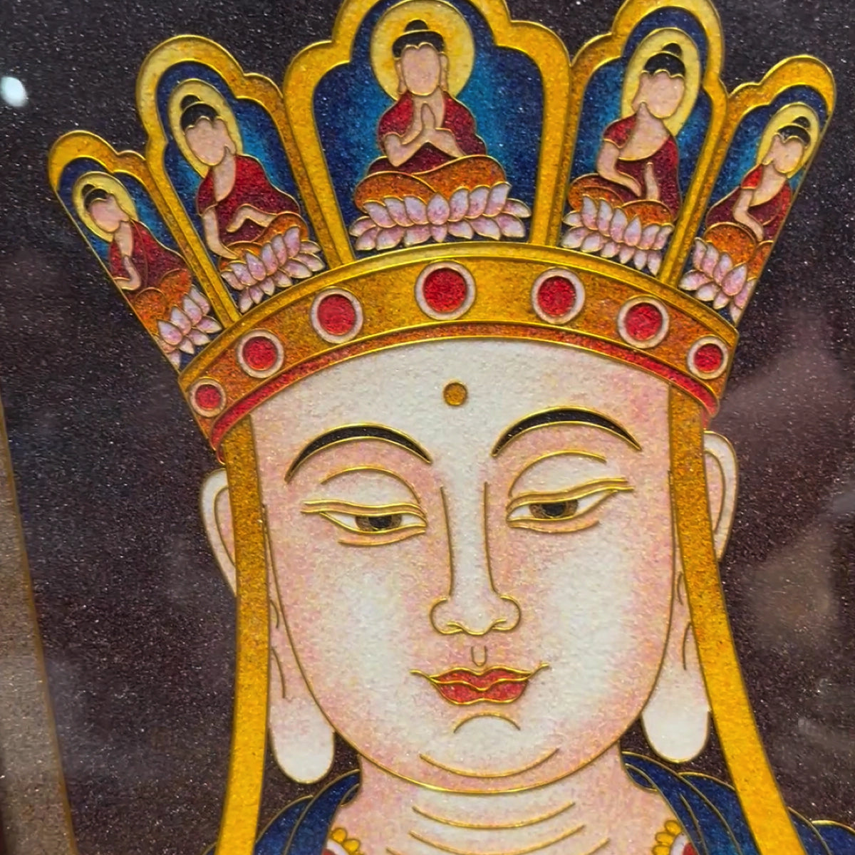 Ksitigarbha - Handcrafted Cloisonné Art