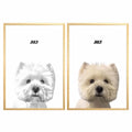 Custom Modern Pet Portrait GlowFrame - 1 Pet - eulique shop